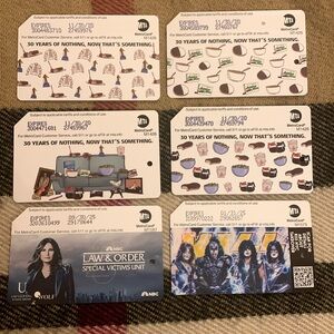 New York NYC Metrocard Seinfeld 30 Yrs set with bonus cards